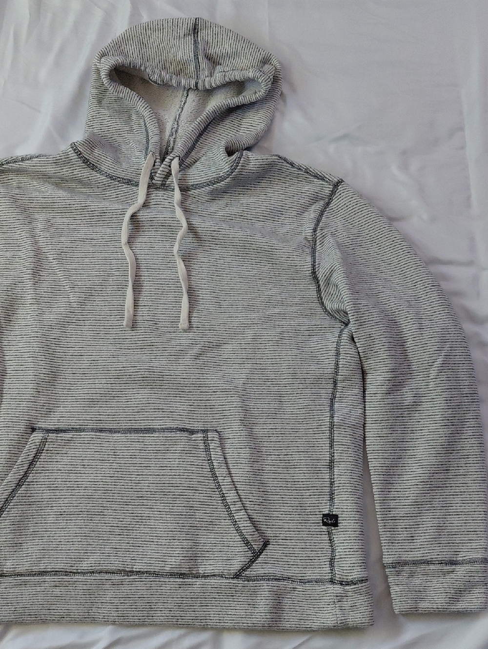 Rails 100% Cotton Smith Striped Hoodie Navy Stripe Cream Men's L